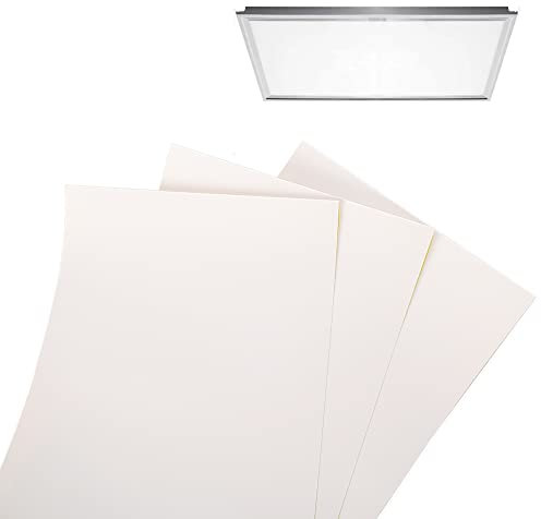 Klebefolie für Beleuchtung, dimmbar, Diffusorfolie, 21 x 30 cm, Diffusionsfolie zum Erweichen von LED-Lichtern, 3 Stück