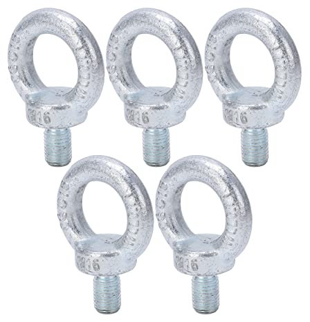 Boulon à œil d'épaule de Levage, Anneau de Levage Boulon à œil fileté Boulons à œil 5 Pièces Galvanoplastie Zinc Blanc Q235 Acier pour Industriel (#3)