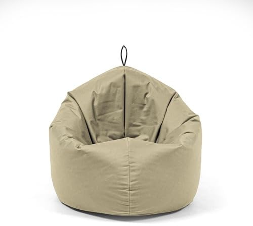 Nadimaideal Sitzsack 2 in1 Funktionen für Kinder & Erwachsene | Indoor & Outdoor | Gaming Sitzsack - Sitzkissen -Komfortabler Beanbag | Füllung EPS Perlen (Gold, XXL -Durchmesser: 145 cm)