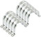 Moicstiy 10 Pack M75 Rigid Pipe Strap, 3 Inch Stainless Steel Two Hole Cable Strap, U Bracket Conduit Clamp for Fixing Tube, Cable, Pipe (Silver, 75 mm)