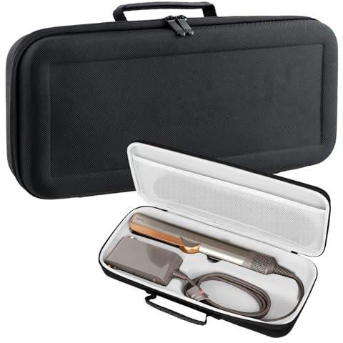 Dokeno Borsa da Viaggio Impermeabile per Dyson Airstrait HT01, Custodia Protettiva Rigida Portatile per Piastra e Accessori, Funda da Viaggio per Alisatore e Piastra, Nero