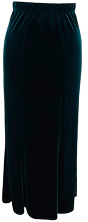 New Womens Luxury Velvet Long Maxi Skirt Stretch Flared Panel Smart Casual Work