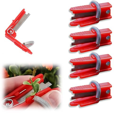 VYIBPDY 5 Stücke Gartenarbeit Daumen Messer,Finger Pflanze Obst Pflücken Messer,Garten-Daumenmesser,Multifunktionales Gartenmesser mit Feder,schonen Sie Ihre Finger