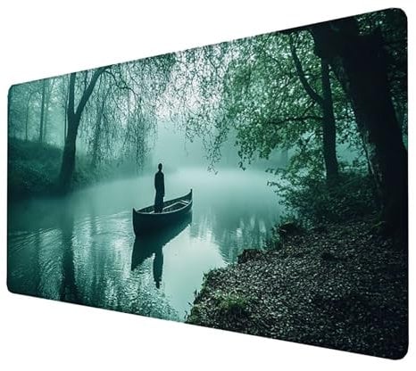 Mouse Pad, Mousepad, Large Mouse Mat (Boat) Gaming Mouse Pad, Mouse Mat, Mouse Pad Large, Large Mouse Mats For Desk 1500x800x3mm, Desk Mat, Desk Mat Large, XXL Mouse Pad for Office & Home(Green) E-HP