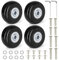 YSWOVUO Kofferrollen Ersatzrollen, 4 Stück Koffer Ersatzrollen 50 mm x 18 mm, Titan Koffer Rollen Ersatz, Gummi Koffer Rollen Ersatz Universal Kugellager mit Ersatzteile Reparatur Set