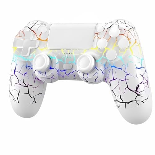 CSWXIO Controller Wireless per PS4, Joystick Gamepad per PS4/Pro/Slim/PC con RGB LED, Doppia Vibrazione, giroscopio a 6 assi, Touch Panel, jack per Cuffie da 3,5mm