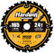 Hardwin Lame de Scie Circulaire 165mm 24 Dents ATB Carbure Tungstène, Alésage 20mm, Compatible Scies sur Table/Portatives/Sur Rail