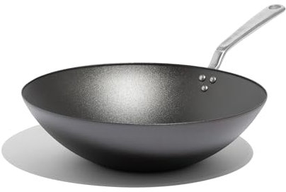 Made In Cookware - 13 Seasoned Carbon Steel Wok - (Like Cast Iron, but Better) - Professional Cookware - Crafted in Sweden - Induction Compatible