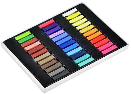 DECORNIJIA Farben Haarfärbe-chalks Temporäre Pastellfarbe Für Kreative Styles Für Erwachsene Leicht Anzuwenden Abwaschbar Für Haar Und Kunstprojekte