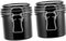 NIYANGLE 2pcs Eyelash Glue Storage Container Sealed Jar for Beauty Salon Home Black