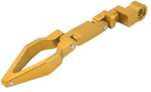 Grcfumo Oil Pipe Cable Clip, Foldable Clutch Cable Clamp, Universal Clutch Throttle Cable Clamp Brake Line Clips for Motorcycle Electric Scooter Dirt Bike ATV (Gold)