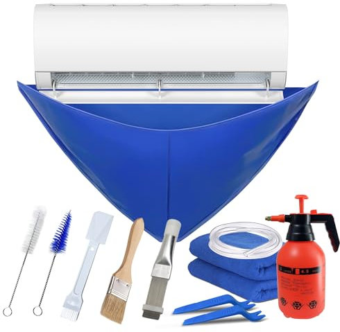 JIANFA Lot de 11 kits de nettoyage étanches pour climatiseur divisé, housse de nettoyage pour climatiseur, mini sac de nettoyage pour climatisation domestique