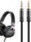 Câble audio 3,5 mm - Fil d'extension stéréo en nylon durable | Câble jack mâle de 1,5 m pour haut-parleur de voiture, adaptateur casque, connecteur audio AUX, connexion de disposer
