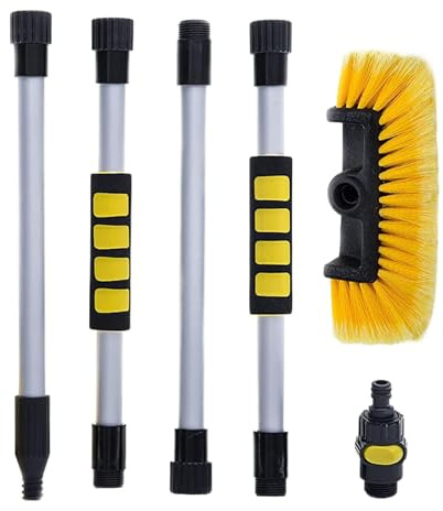 Truck Wash Brush - Water Powered Extendable Car Van Conservatory Boats | Cleaning Brush Window Cleaning Wash | Water Washing