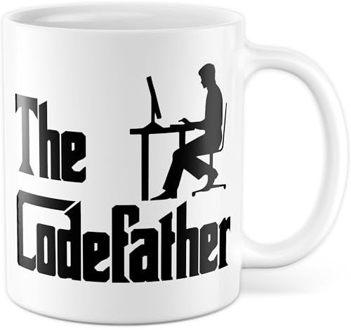 Tasse Informatiker Geschenk The Codefather, Kaffeetasse Programmierer Code Technik IT Nerd Humor Witzig, Geschenkidee Büro Kaffee Office Becher Kollege Freund Team Kaffee-Becher