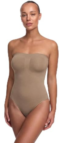 creamy fabrics Shapewear Damen Body Bauchweg trägerlos stark formend