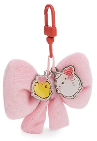 Taschenanhänger MOLANG Schleife 8cm - rosa - Niedliches Plüsch-Accessoire, süßer Schlüsselanhänger für Tasche, Rucksack & Auto | 62776