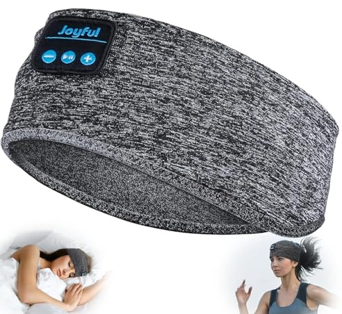 Sleep Headphones Bluetooth 5.3 Headband, Sports Wireless Earphones Sweat Resistant Earbuds with Ultra-Thin HD Stereo Speakers, Sleep Mask for Running,Workout, Yoga,Insomnia,Travel Cool Gadgets Gifts