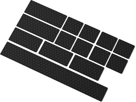 Zktfyshk Rutschfeste Tastatur-Griffe, Silikonabdeckungen, einfache Installation, Aufkleber für verbesserte Tippstabilität, leicht zu reinigende Silikon-Tastatur-Protektoren