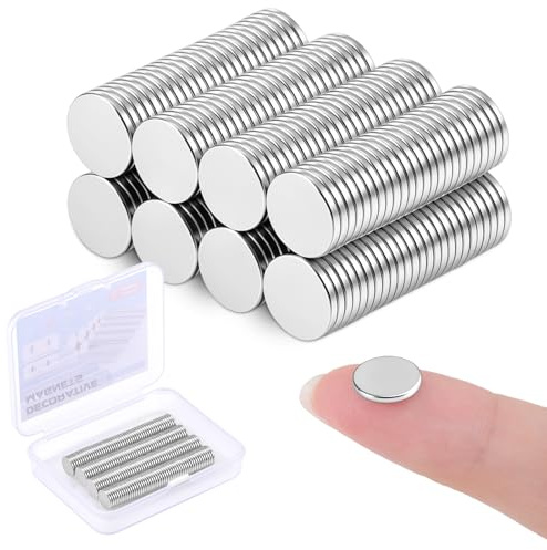 200 Stück Mini Magnete Stark, 8x1mm Neodym Magnete Set mit Aufbewahrungsbox, Kleine Magneten für Kühlschrank, Whiteboard, Pinnwand, Büro, Basteln und Fotowand
