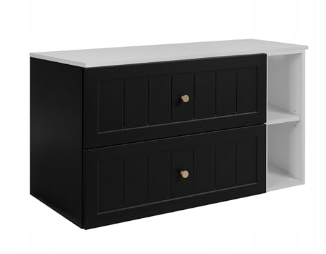 Rodan Moderne Möbel - Schrank Weiß, Schwarz - Möbelstück - Bastelregal – Bastelplatte 60 cm + 80 cm