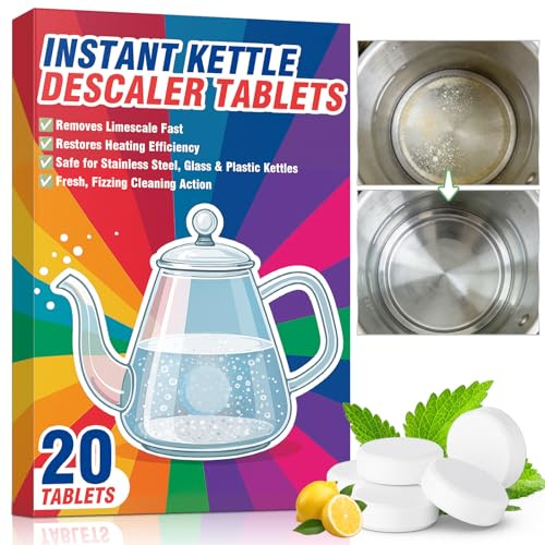 Kettle Descaler Tablets, Water Bottle Cleaning Tablets, Food-Grade Limescale Remover, Phosphate-Free Descaling Tablets