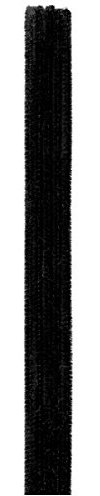 Chenilledraht in schwarz 6mm - 25 Stück.