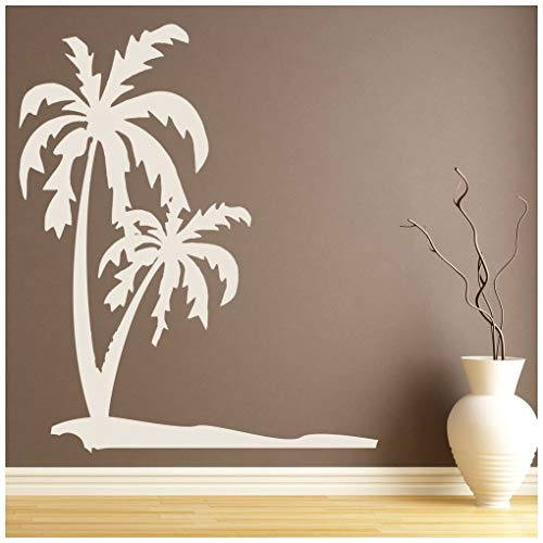 azutura Palm Trees Tropical Beach Wall Sticker available in 5 Sizes and 25 Colours Cloud Grey