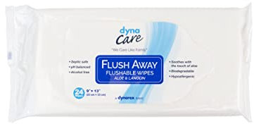 Dynarex Flush Away Flushable Wipes, 24 Count