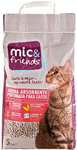 Marca Blanca - Mic&Friends Arena Absorbente Perfumada para Gatos, 5kg