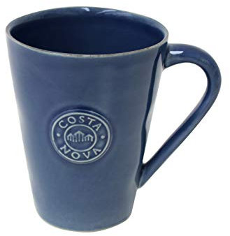 Costa Nova, Nova Kollektion, Steinzeug Geschirr, Henkelbecher, denim, 0.36 L, 6 teilig