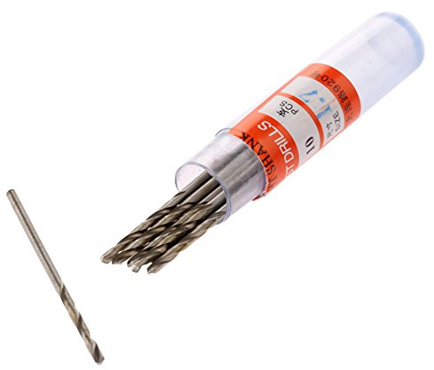 Mtsooning 10-Pack 1.3mm HSS Micro Twist Drill Bits, Straight Shank Twist Bits for Wood, Plastic & Metal DIY | Mini Micro,Small Metal Electrical Drilling Tool Replacement for DIY Crafts,Wood, Metal & Precision Drilling,PCB DIY Tool