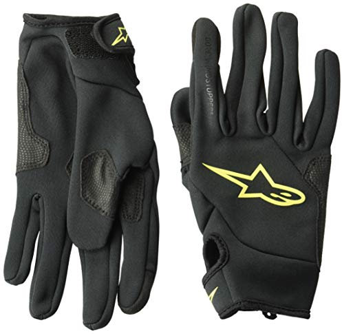 ALPINESTAR Cascade Gore Windstopper Herren-Handschuh, Schwarz Acid Yellow, Größe S