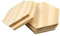 Healifty 25 Stück unlackierte Holzausschnitte, sechseckige Form, Holzscheiben, blanko Namensschilder mit Loch, Geschenkanhänger für Party, Hochzeit, Heimdekoration (9 cm)