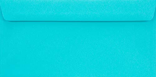 Netuno 25 Briefumschläge Blau DIN Lang 110x 220 mm 90g Burano Azzurro Reale gerade Klappe ohne Fenster bunte Umschläge DL elegant Briefumschläge lang farbig Briefhüllen schön hochwertig envelopes blu