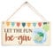 Let The Fun be-Gin - Gin and Tonic Wooden Sign