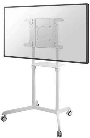 Neomounts by Newstar NS-M1250WHITE Mobile Flat Screen Floor Stand, Höhe 160 cm, Weiß