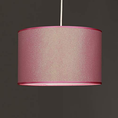 Pink Glitter Ceiling Lamp Shade Pendant Non Electric Easy Fit Option