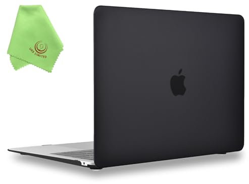 UESWILL Compatible with M1 MacBook Air 13 inch Case 2021 2020 2019 2018 Model A2337 (M1) A2179 A1932, with Retina Display Touch ID, Matte Protective Hard Shell Case Cover, Black