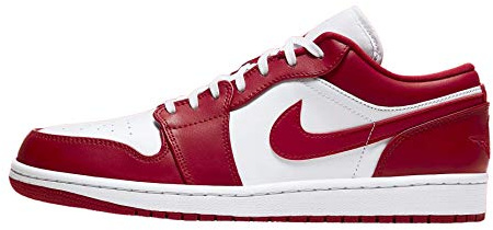 Nike Herren Air Jordan 1 Low Sneaker, Rot/Ausflug, einfarbig (Getaway Solids), 8