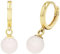 Amor Creolen Damen Ohrschmuck, mit Süßwasserzuchtperle, 1,9 cm, Weiß, Kommt in Schmuck Geschenk Box, 2035747