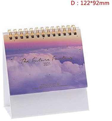 Kalender Kalendarien 2021 Kalender Traum Sky Kalender Schild Tisch Tisch Termine Erinnerung Fahrplan Planer 2 Größen Kalender Terminkalender (Color : SD)