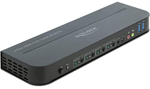 Delock HDMI KVM Switch 4K 60 Hz mit USB 3.0 und Audio