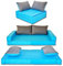 millybo Kindersofa Kindercouch Kindermatratze Minicouch Set + 2 Kissen viele Muster (KKB1)