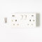 Body-Plus Double Plug USB Socket - 13A with 2 USB Fast Charging Port - 2 Gang Dual Switched Plug Wall Sockets with 3.1Amp USB Outlets Ports Compatible with IPad iPhone Tablet Mobile