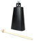 LOONELO Kuhglocke mit 17,8 cm, Metallstahl-Kuhglocke mit Trommelstock für Schlagzeug-Set, Percussion, Geräuschmacher für Sportveranstaltungen, Hochzeiten, Partys, Konzerte, LOONELO01