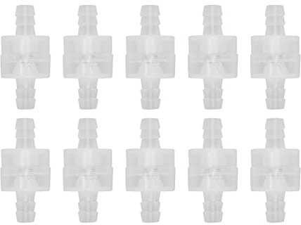 10 Stück Einweg-Rückschlagventil Kunststoffschlauch Rückschlagventil Membran-Rückschlagventil Rückschlagventil für die Chemische Industrie(8mm translucent)