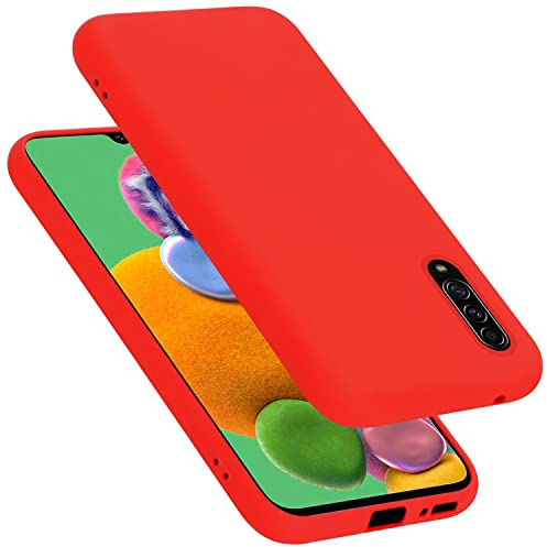 Cadorabo Hülle kompatibel mit Samsung Galaxy A90 5G Hülle Silikon Handyhülle für Galaxy A90 5G Case aus flüssigem Silikon- Kratzfeste und stoßfeste dünne TPU Schutzhülle - Liquid ROT