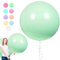 6 Stück Macaron Luftballons, 36 Zoll Grün Luftballons Gross, Riesen Runde Luftballons, Luftballons XXL Groß, Latexballons Gross für Hochzeit Geburtstag TaufeFestival Kinder Party (90cm)