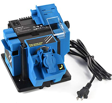 Universal Sharpening Station, Multifunctional Electric Scissor Sharpener for Kitchen Tools, Quick Sharpening and Polishing for Scissors and Drill Bits, 110V US Plug